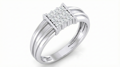 18K Gold & Diamond Engagement Ring For Men KRA60277