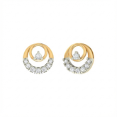 18K Gold & Diamond Stud Earring For Women PER-205