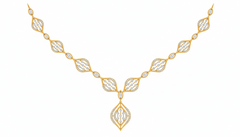 14K Gold & Diamond Lightweight Necklace Set KRI44015N