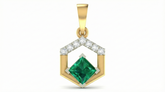 18K Gold & Diamond Gemstone Pendant Set KRA40085P