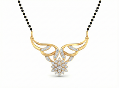 18K Gold & Diamond Beaded Mangalsutra For Women KSK186