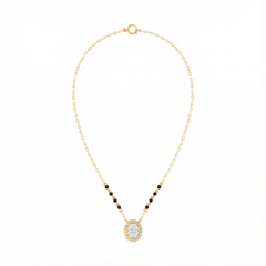 18K Gold & Diamond Beaded Mangalsutra For Women KRE90100