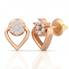 18K Gold & Diamond Women Dailywear Earring KRB40053E