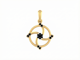 18K Gold & Diamond Floral Pendant KSK128
