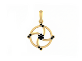 18K Gold & Diamond Floral Pendant KSK128
