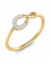 18K Gold & Diamond Dailywear Ring For Women KRB10123-A