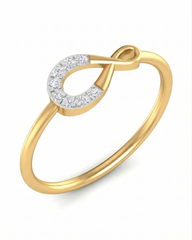 18K Gold & Diamond Dailywear Ring For Women KRB10123-A