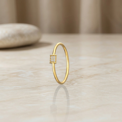 White Gold & Diamond Band Ring For Women KRC10817