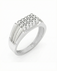 18K Gold & Diamond Band Ring For Men KRC60255