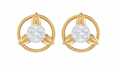 Yellow Gold Diamond Earring | under 40k