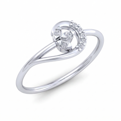 18K Gold & Diamond Dailywear Ring For Women KRB10104