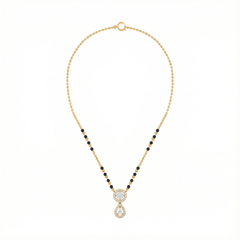 18K Gold & Diamond Beaded Mangalsutra For Women KRE90083