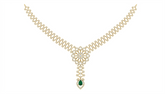 14K Gold & Diamond Gemstone Necklace Set KRI44030NG