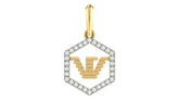 Elegant Gold & Diamond Pendant Set KRC40669