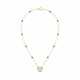 18K Gold & Diamond Heart Mangalsutra For Women KRE90098
