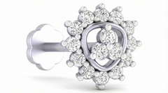 18K Gold & Diamond Stud Nose Pin KRA50256