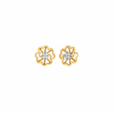 18K Gold & Diamond Women Stud Earring KER-107