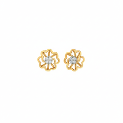18K Gold & Diamond Women Stud Earring KER-107