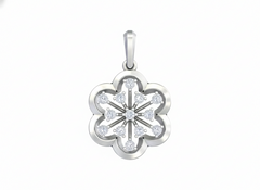 18K Gold & Diamond Floral Pendant Set KRK40189P