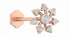 18K Gold & Diamond Stud Nose Pin KRA50121