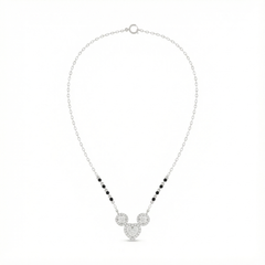 18K Gold & Diamond Heart Mangalsutra For Women KRE90110