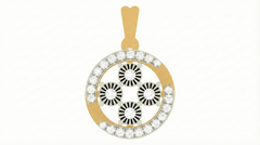 18K Gold & Diamond Floral PENDANT SET KRA40009P