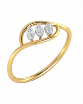 18K Gold & Diamond Dailywear Ring For Women KRB10145-A
