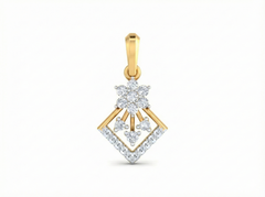 18K Gold & Diamond Floral Pendant Set KRK40196P
