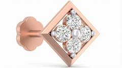 18K Gold & Diamond Stud Nose Pin KRA50064