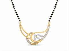 18K Gold & Diamond Beaded Mangalsutra For Women KSK184