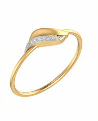 Gold & Diamond Dailywear Ring For Women KRC10822