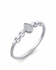 18K Gold & Diamond Dailywear Ring For Women KSK144