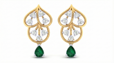 14K Gold & Diamond Women Gemstone Earring KRI44013EG