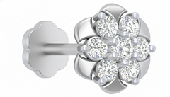 18K Gold & Diamond Stud Nose Pin KRA50177