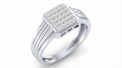 18K Gold & Diamond Band Ring For Men KRA60274