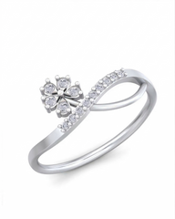 18K Gold & Diamond Dailywear Ring For Women KRB10102