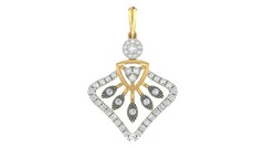18K Gold & Diamond Floral Pendant Set KRA40023P