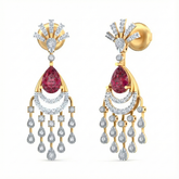 14K Gold & Diamond Women Gemstone Earring KRB44187ER