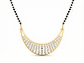 18K Gold & Diamond Beaded Mangalsutra For Women KSK187