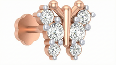 18K Gold & Diamond Stud Nose Pin KRA50087