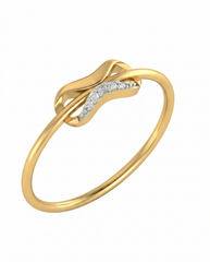 Gold & Diamond Dailywear Ring For Women KRC10328