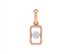 Elegant Square Gold & Diamond Pendant KRB40233