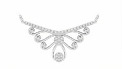 Gold & Diamond Floral Mangalsutra For Women KRC50165