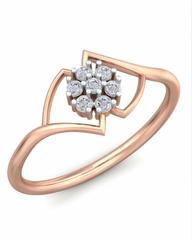 18K Gold & Diamond Dailywear Ring For Women KRB10160