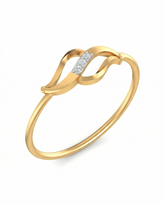 Gold & Diamond Dailywear Ring For Women KRB10109