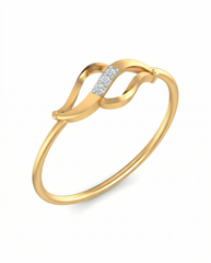 Gold & Diamond Dailywear Ring For Women KRB10109