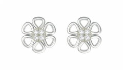 18K Gold & Diamond Women Stud Earring KER-105