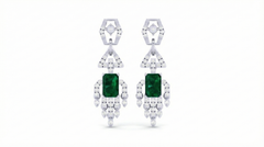 14K Gold & Diamond Women Gemstone Earring KRI44016EG