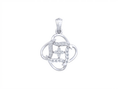 Gold & Diamond Floral Pendant Set KRC40614