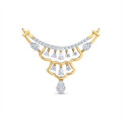 18K Gold & Diamond Wedding Mangalsutra For Women KRB90042
